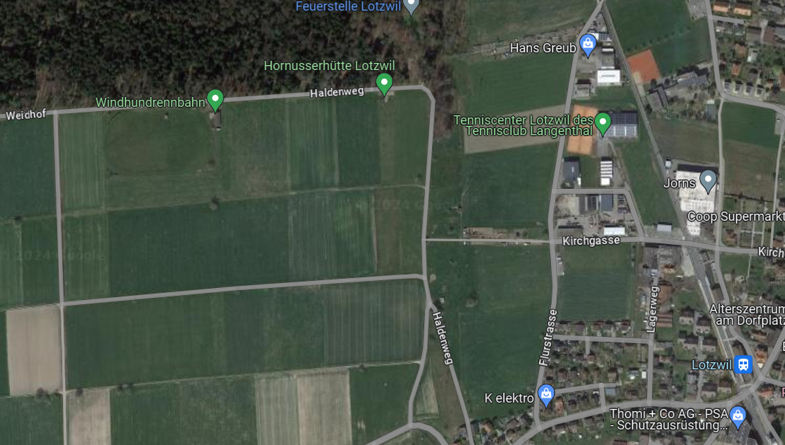 Map, Standort Windhund-sportverein Bern